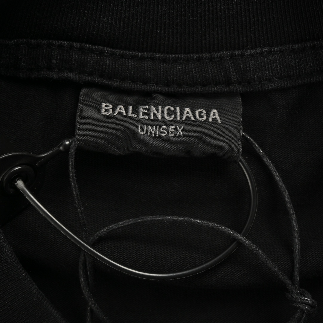 Balenciaga/巴黎世家 24ss 双环火焰龟裂印花长袖卫衣