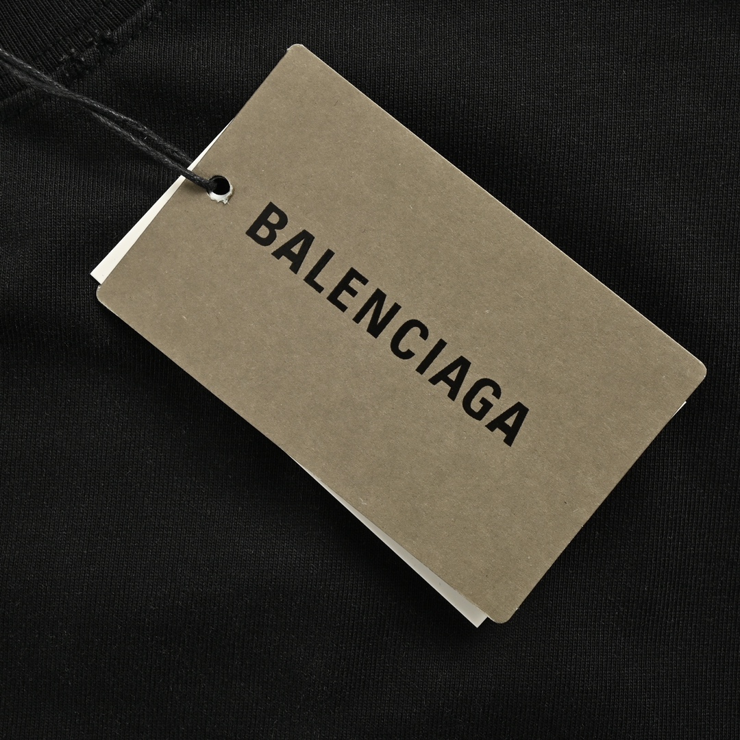 Balenciaga/巴黎世家 24ss 双环火焰龟裂印花长袖卫衣