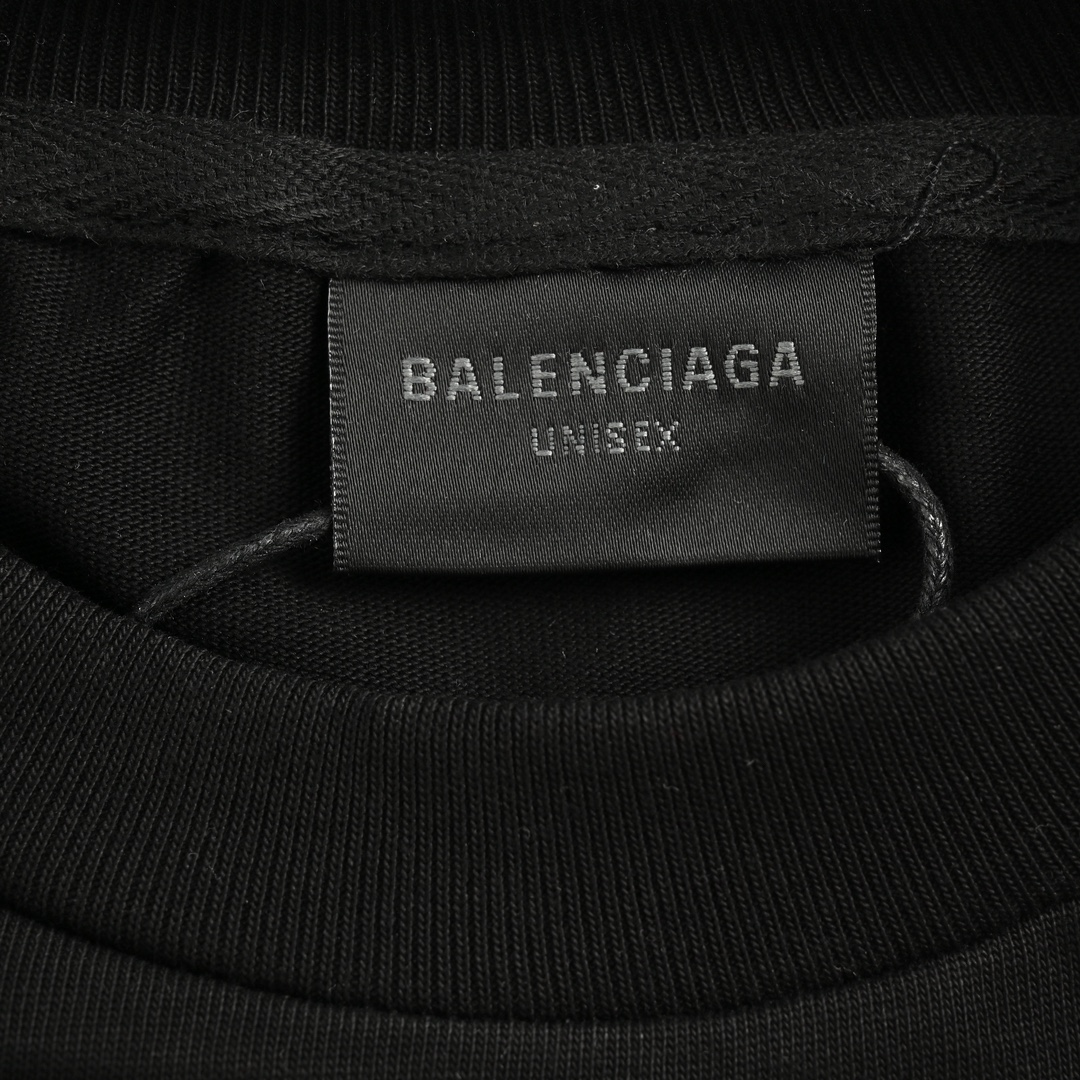 Balenciaga/巴黎世家 24ss 曼联logo印花长袖T恤 巴黎世家Balenciaga曼联24S 拼接球衣