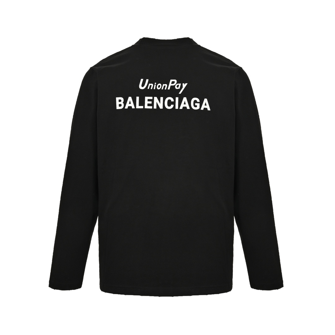 Balenciaga/巴黎世家 24Fw 支付方式印花长袖T恤