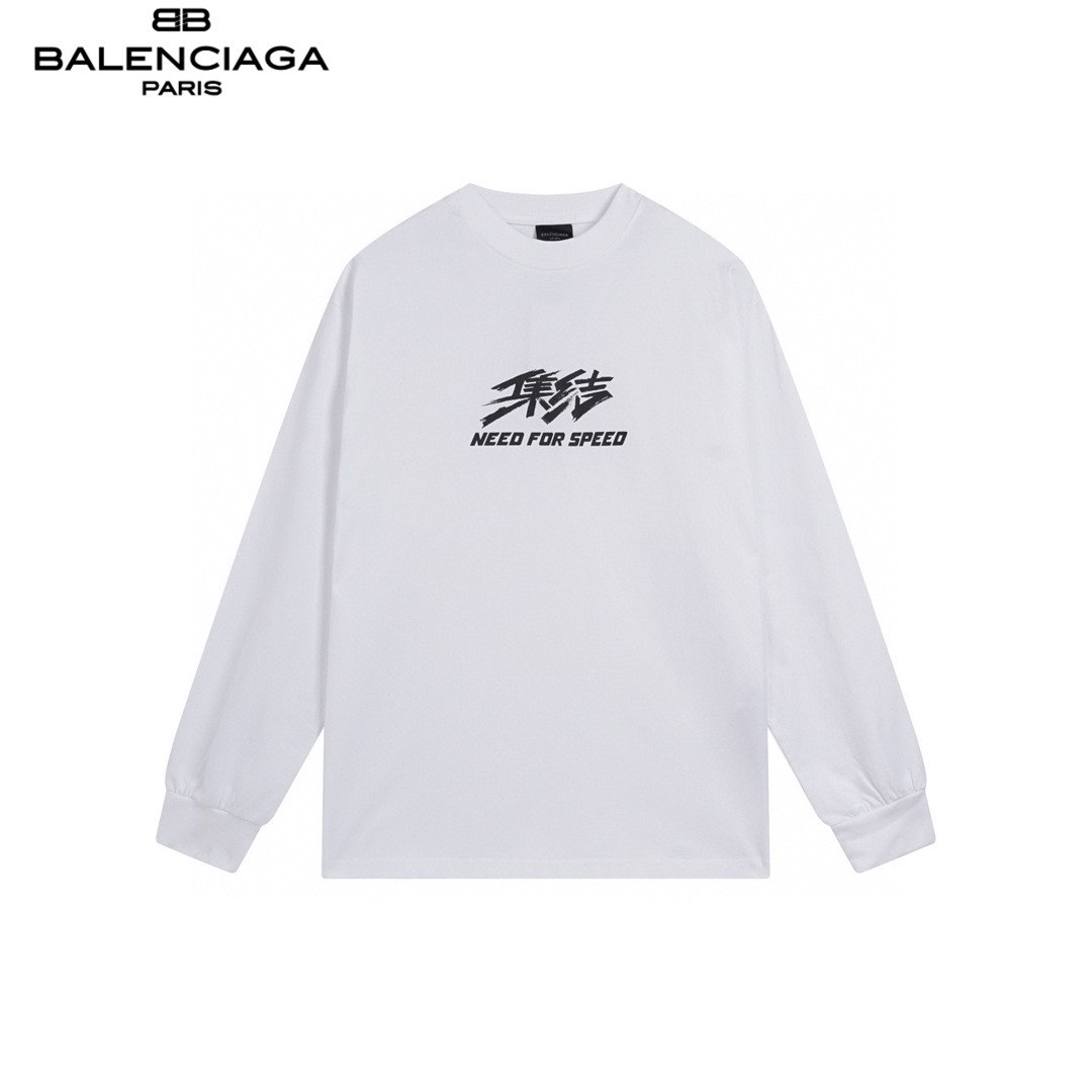 Balenciaga/巴黎世家 24ss 集结印花后背胶条印花卫衣