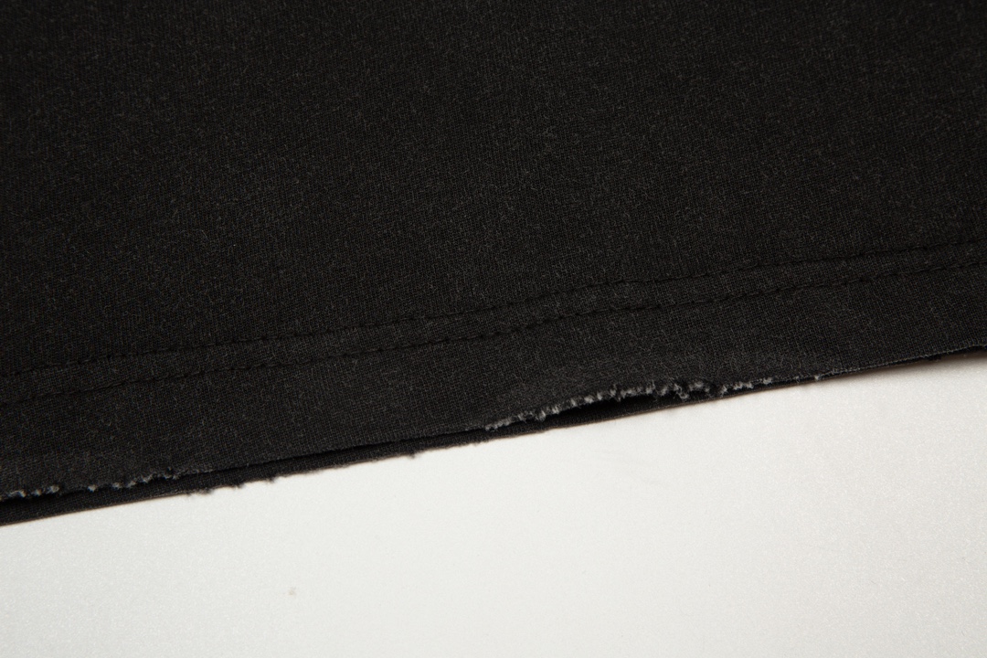 Balenciaga/巴黎世家做旧水洗胶带LOGO长袖 水洗黑 喷砂蓝 白色 灰蓝色