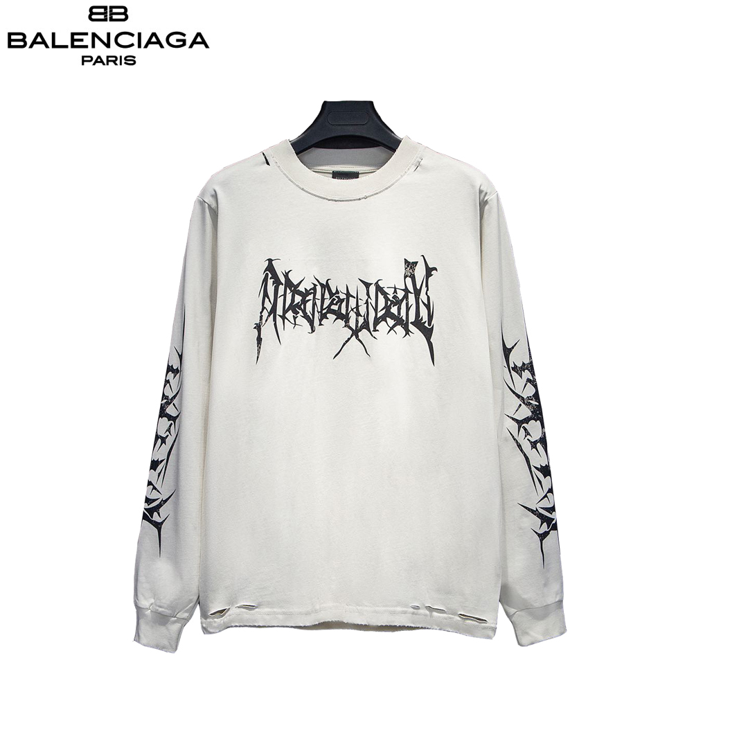 Balenciaga/巴黎世家 24ss 梵文双臂涂鸦卫衣