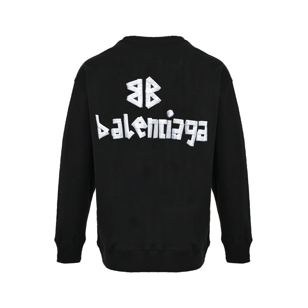 Balenciaga/巴黎世家24ss 美纹纸胶条印花卫衣