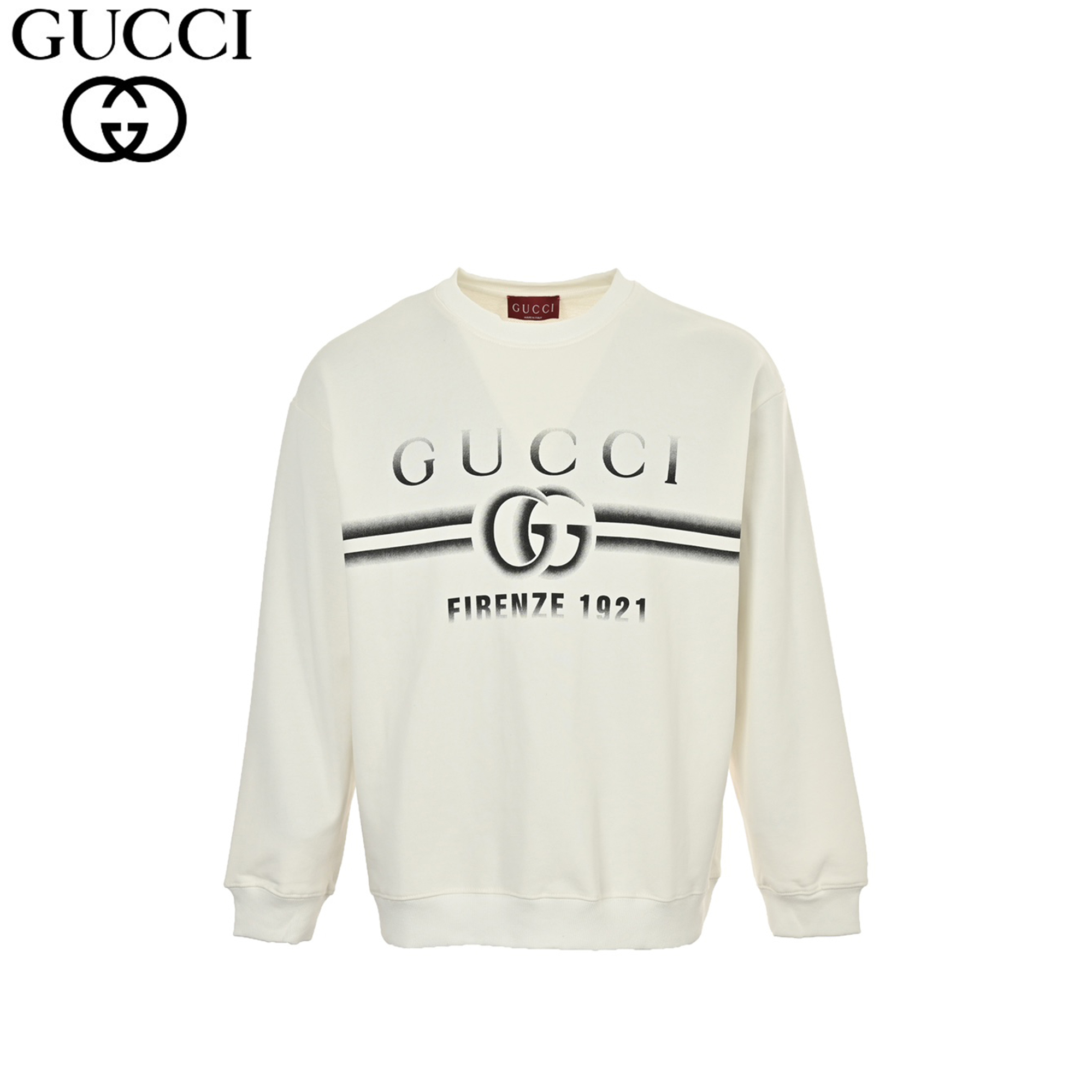 Gucci /古驰 24Fw 渐变双G腰带印花圆领卫衣