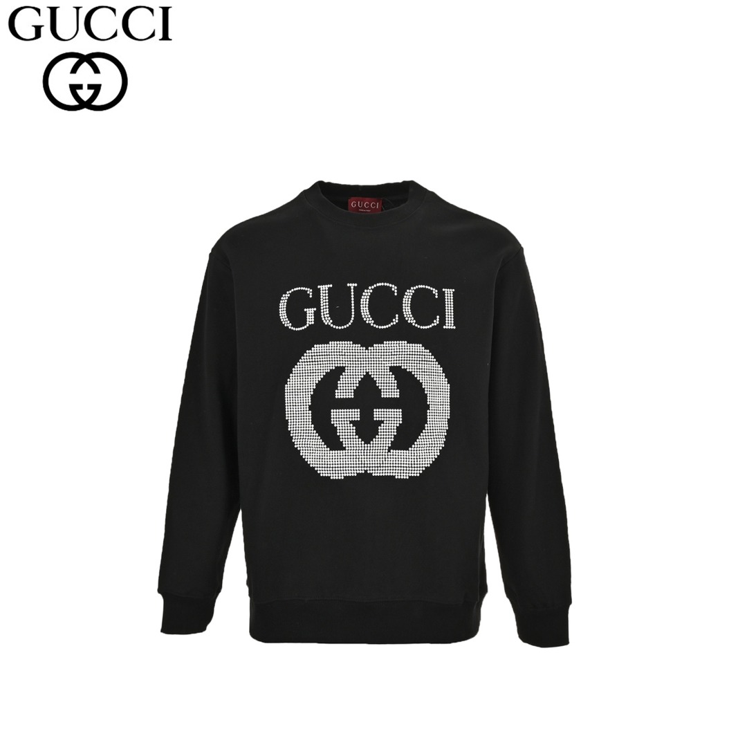 Gucci/古驰 24Fw 波点字母logo印花圆领卫衣