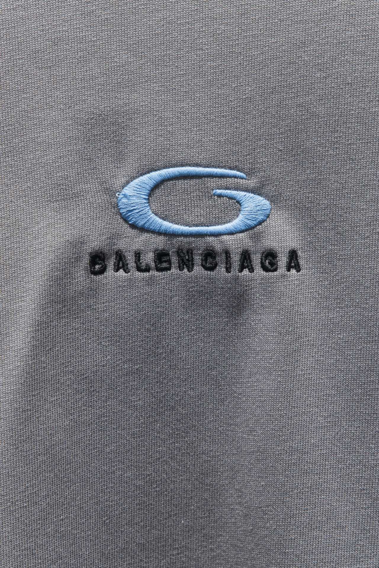 Balenciaga/巴黎世家 24ss刺绣拼接连帽卫衣