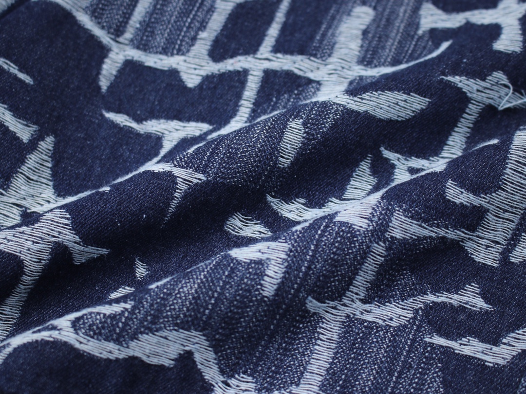 Fendi/芬迪 24Fw 流苏提花阔腿牛仔裤