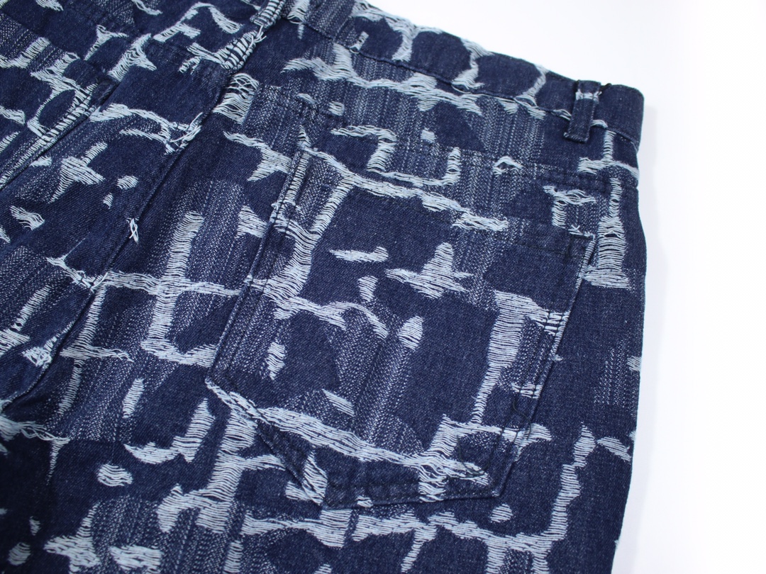 Fendi/芬迪 24Fw 流苏提花阔腿牛仔裤