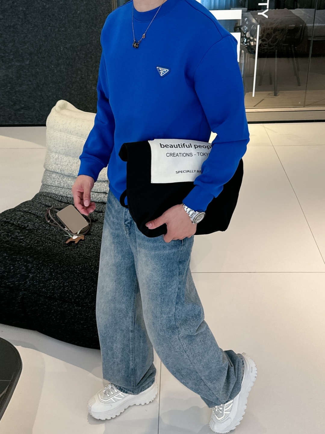 普拉达 2025最新款太空棉卫衣，独家发售！原版复刻，独家设计，超强工艺！极其奢华！版型超赞！🌟尺码 S