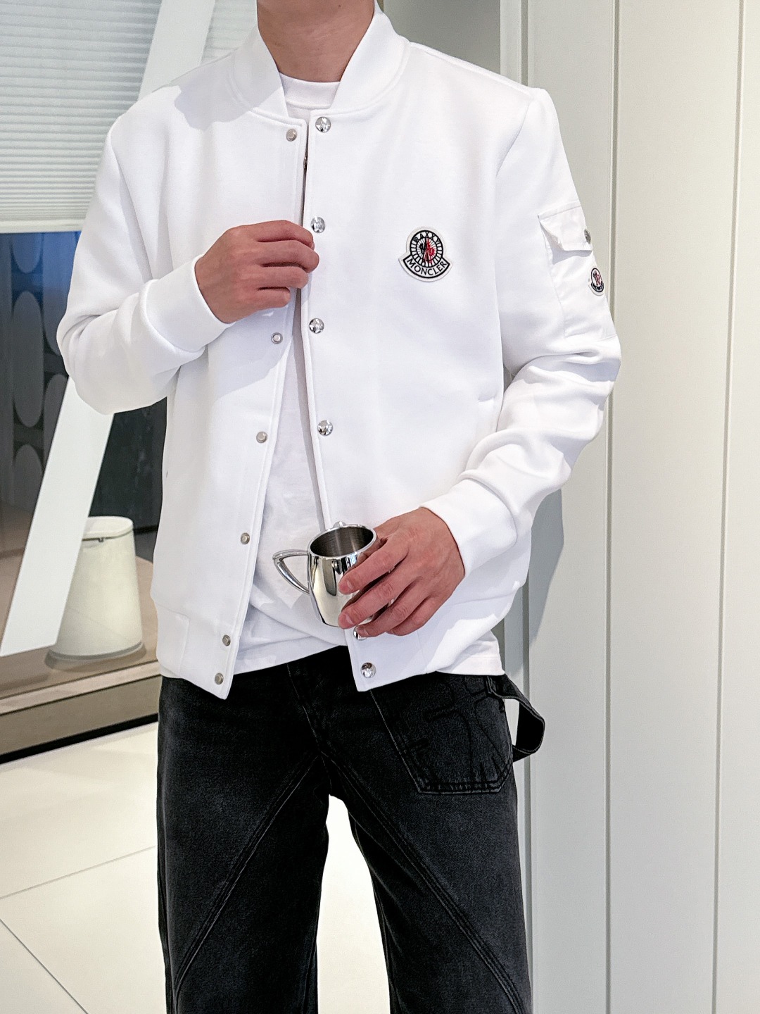 蒙口 2025秋冬最新爆款立领外套 面料精选高支高密双股空气层长绒棉 手感超级舒服 logo精选全进口环