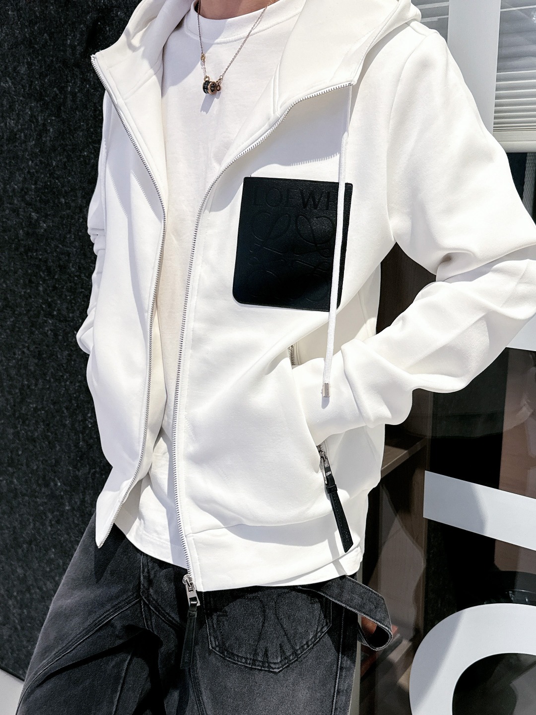 罗意威 2025秋冬最新爆款连帽外套 面料精选高支高密双股空气层长绒棉 手感超级舒服 logo精选全进口