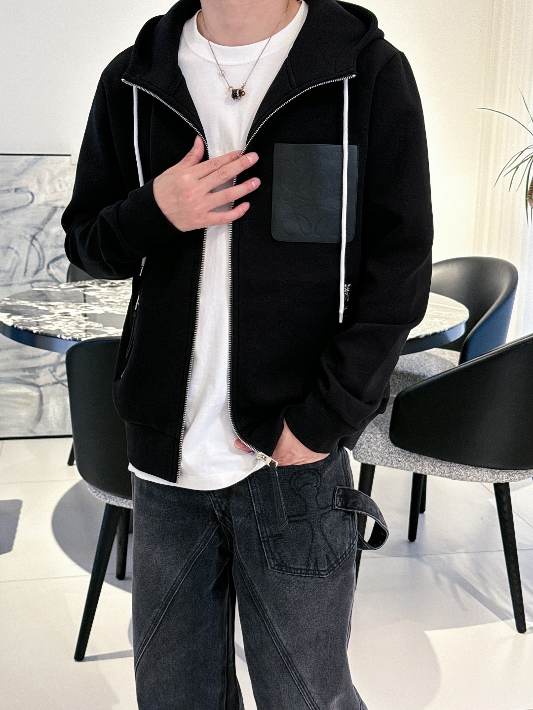 罗意威 2025秋冬最新爆款连帽外套 面料精选高支高密双股空气层长绒棉 手感超级舒服 logo精选全进口