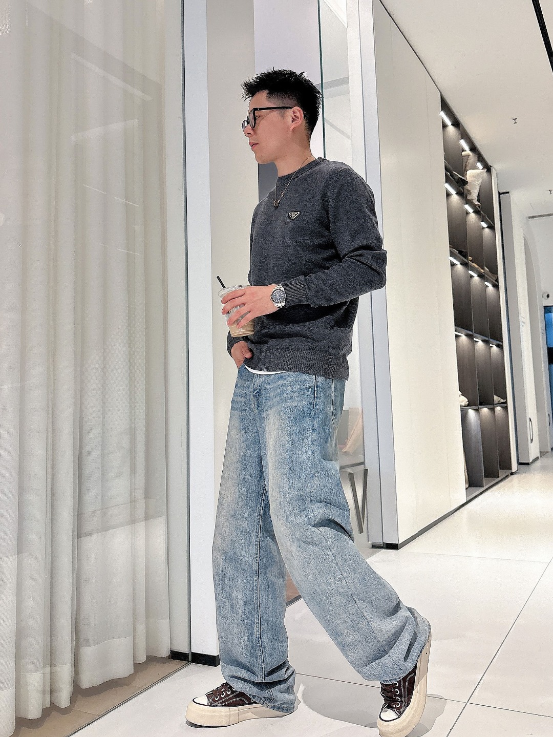 Prada 普拉达3标齐全 精美徽圆领毛衣精品羊毛混纺毛衫 男女款高端定制臻品系列 隶属品牌高端主线 专