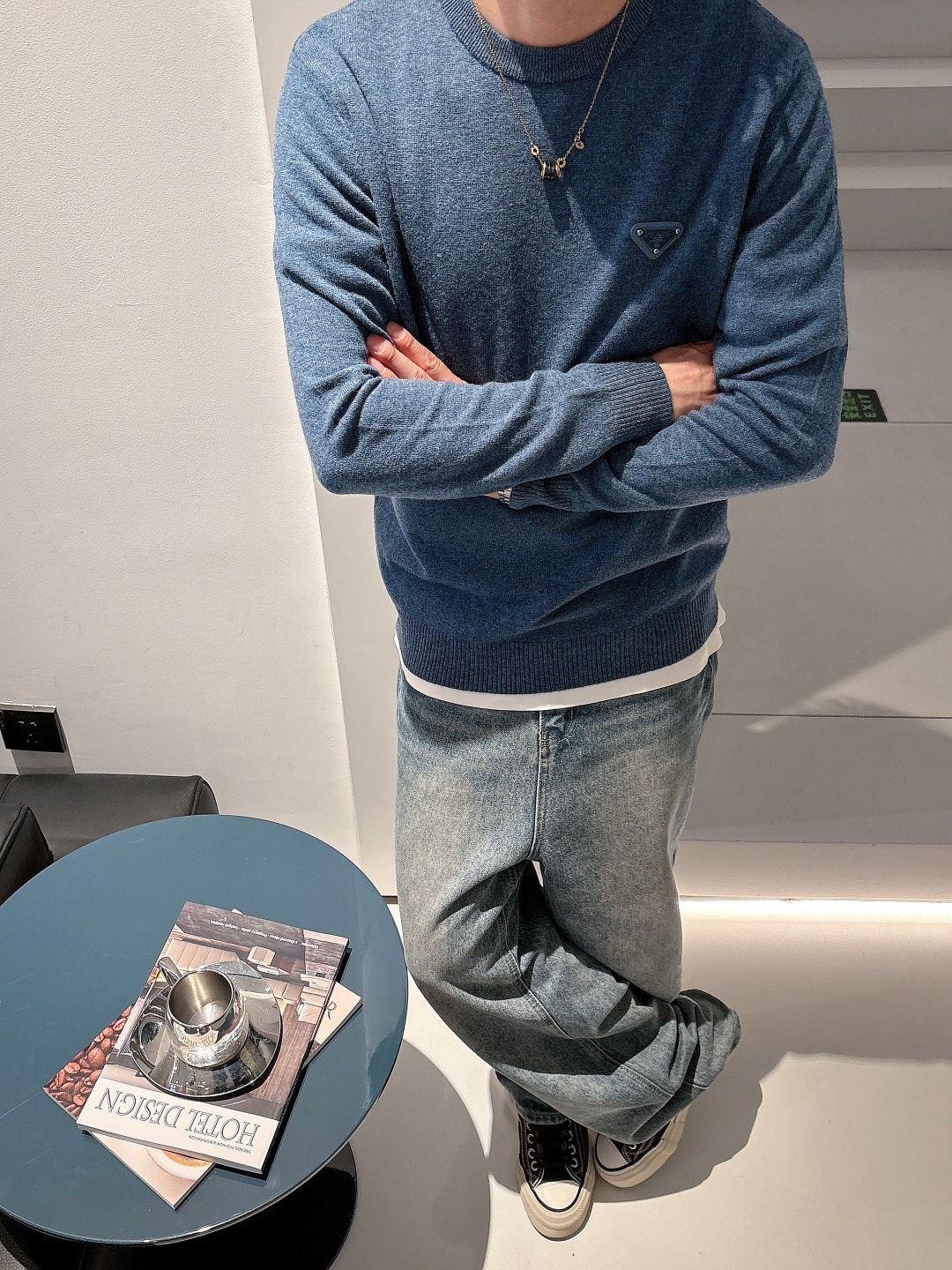 Prada 普拉达3标齐全 精美徽圆领毛衣精品羊毛混纺毛衫 男女款高端定制臻品系列 隶属品牌高端主线 专