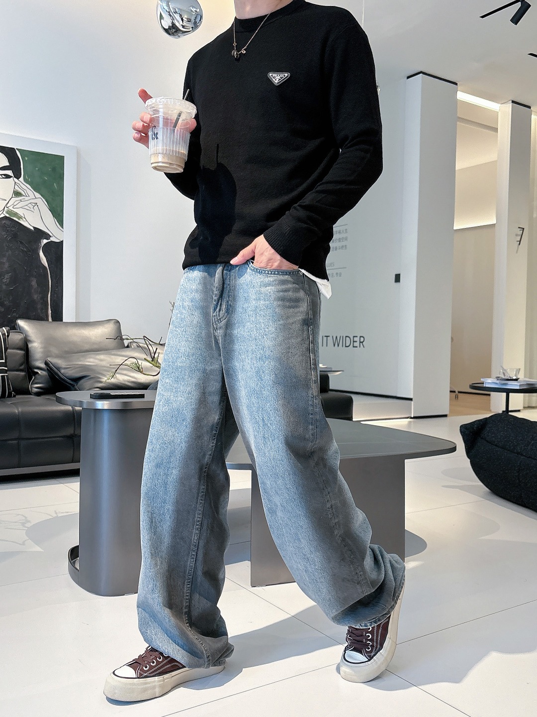 Prada 普拉达3标齐全 精美徽圆领毛衣精品羊毛混纺毛衫 男女款高端定制臻品系列 隶属品牌高端主线 专