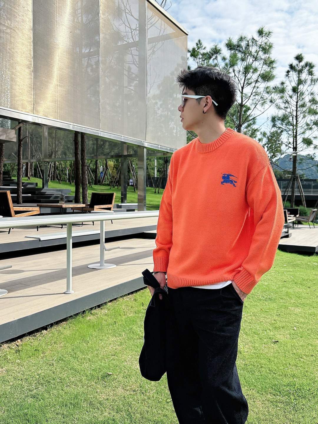 巴宝莉💥独家专供新品时尚休闲毛衣 进口原版科技面料，柔软舒适，上身舒适透气，亲肤不扎人，独特混搭设计风格