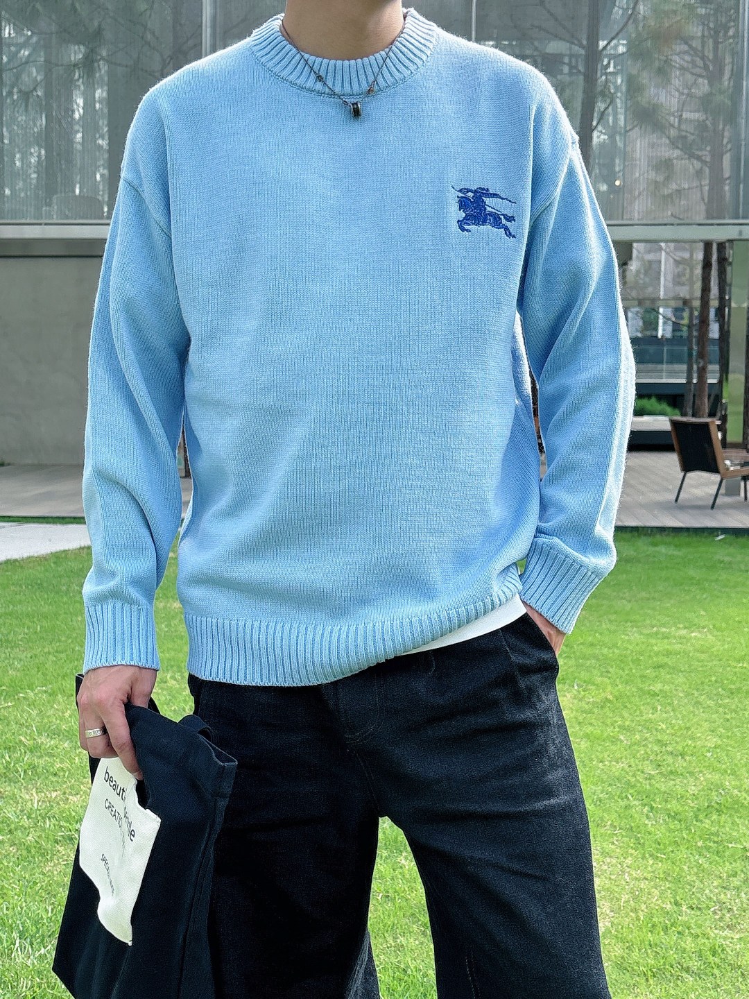 巴宝莉💥独家专供新品时尚休闲毛衣 进口原版科技面料，柔软舒适，上身舒适透气，亲肤不扎人，独特混搭设计风格