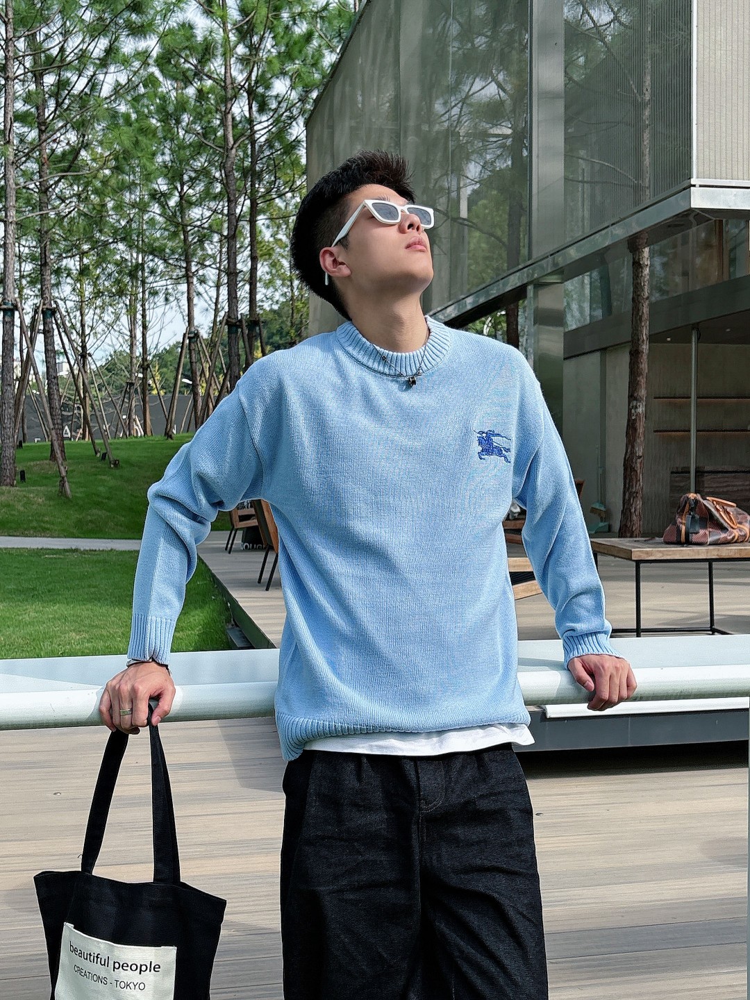 巴宝莉💥独家专供新品时尚休闲毛衣 进口原版科技面料，柔软舒适，上身舒适透气，亲肤不扎人，独特混搭设计风格