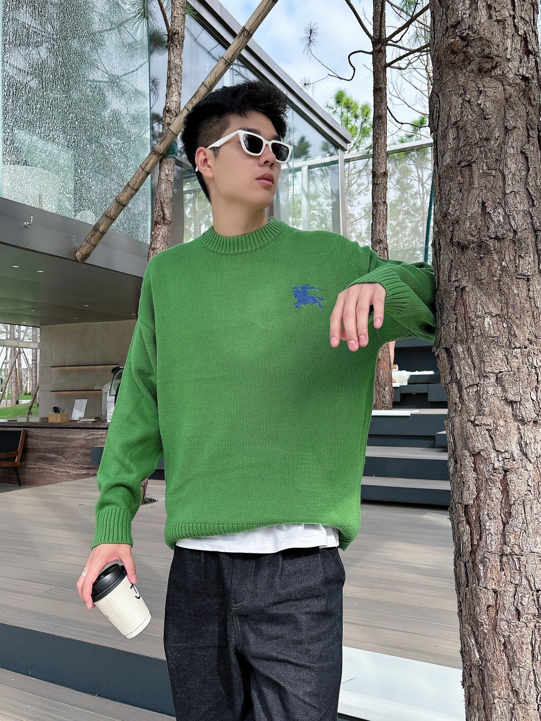 巴宝莉💥独家专供新品时尚休闲毛衣 进口原版科技面料，柔软舒适，上身舒适透气，亲肤不扎人，独特混搭设计风格