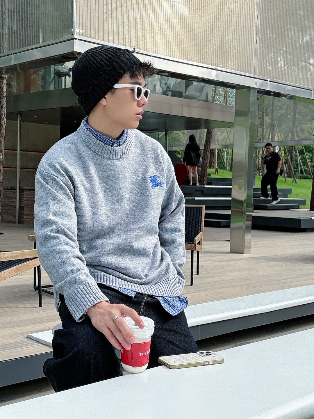 巴宝莉💥独家专供新品时尚休闲毛衣 进口原版科技面料，柔软舒适，上身舒适透气，亲肤不扎人，独特混搭设计风格