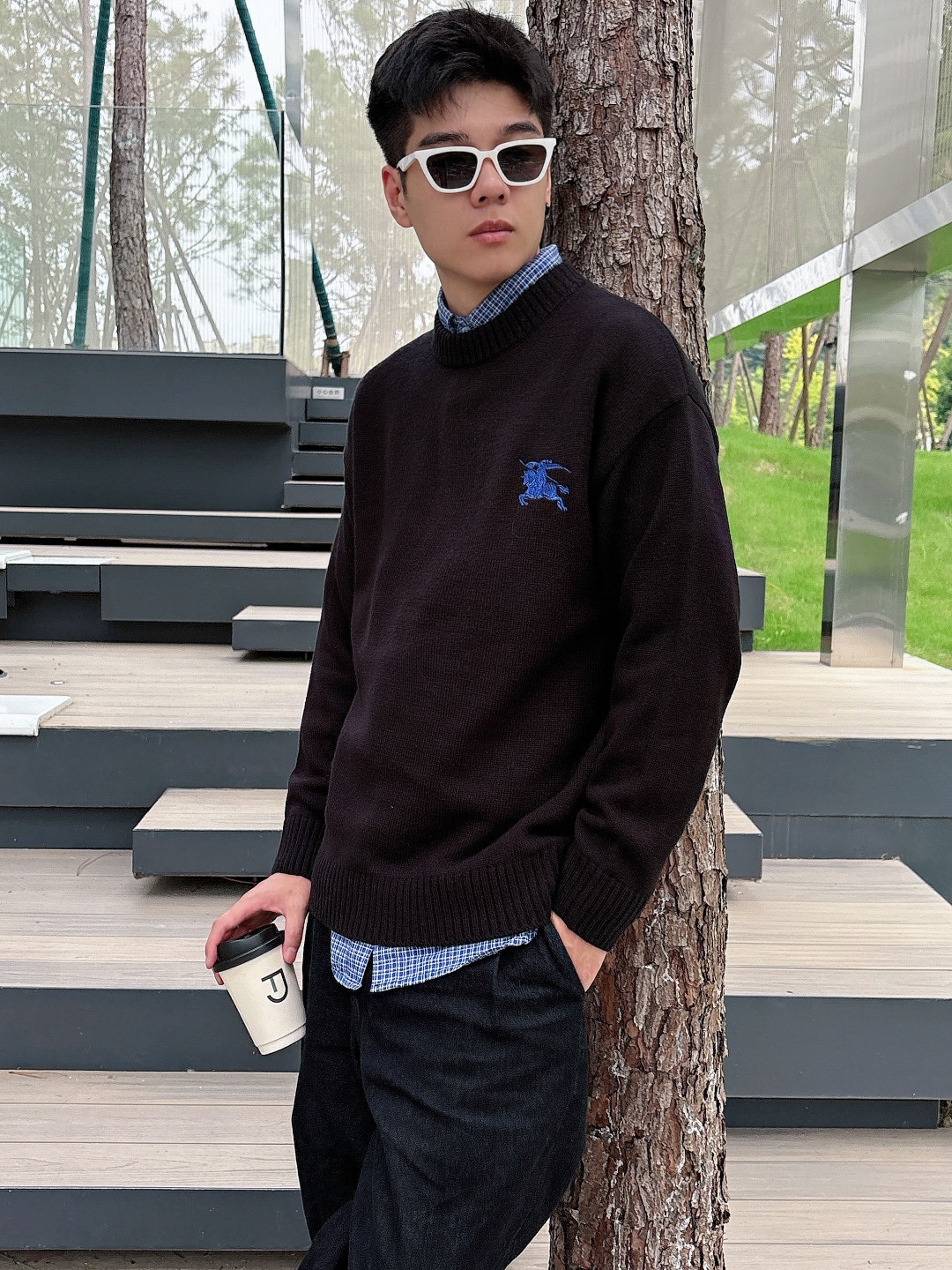 巴宝莉💥独家专供新品时尚休闲毛衣 进口原版科技面料，柔软舒适，上身舒适透气，亲肤不扎人，独特混搭设计风格