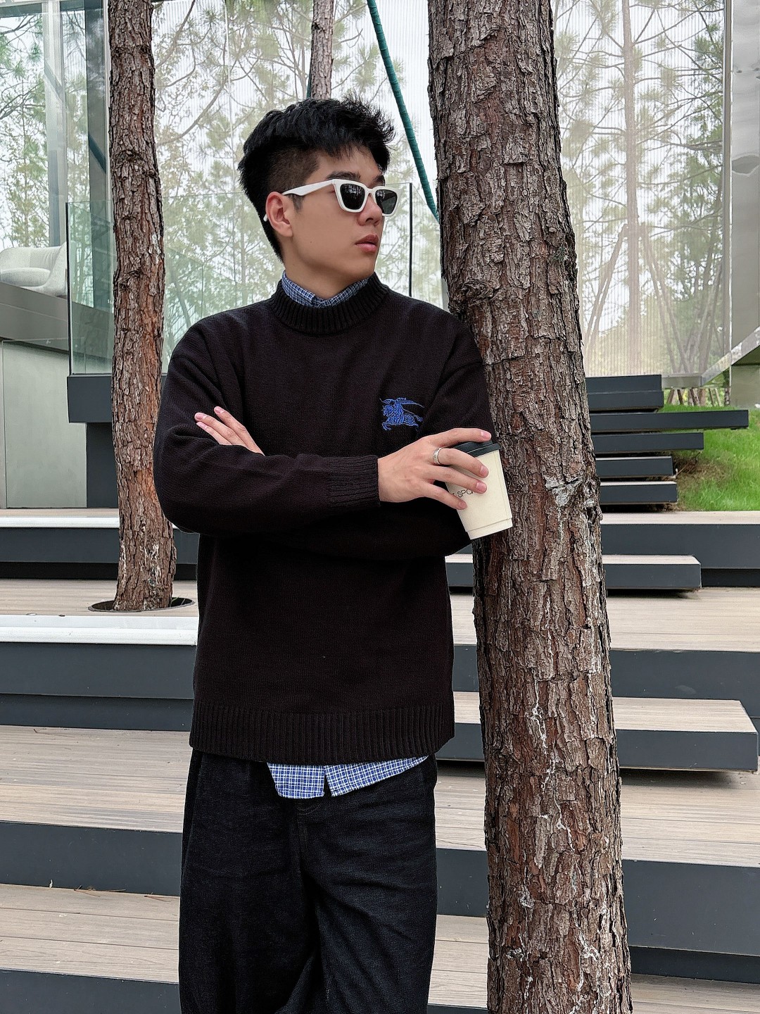 巴宝莉💥独家专供新品时尚休闲毛衣 进口原版科技面料，柔软舒适，上身舒适透气，亲肤不扎人，独特混搭设计风格