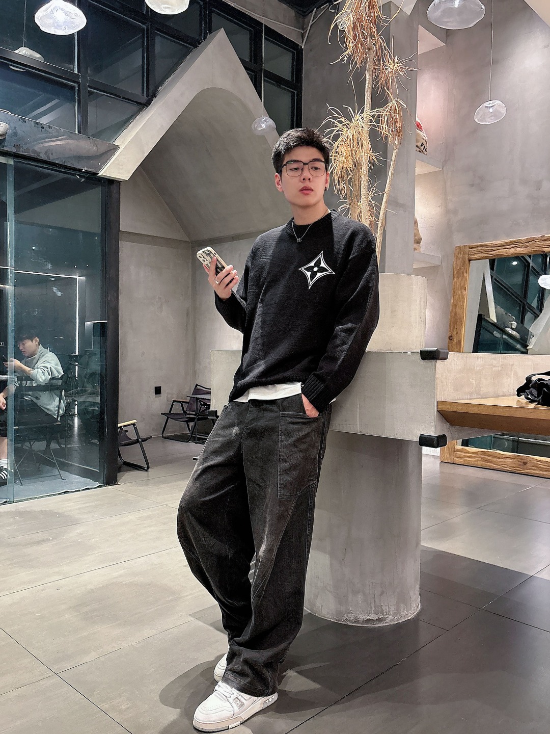 Lv💥独家专供新品时尚休闲毛衣 进口原版科技面料，柔软舒适，上身舒适透气，亲肤不扎人，独特混搭设计风格，