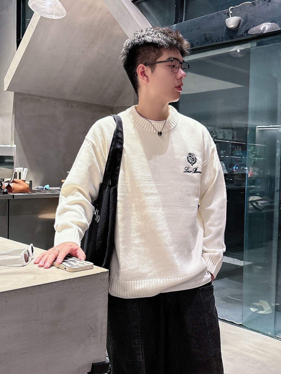 lP🆕💥独家专供新品时尚休闲毛衣 进口原版科技面料，柔软舒适，上身舒适透气，亲肤不扎人，独特混搭设计风格