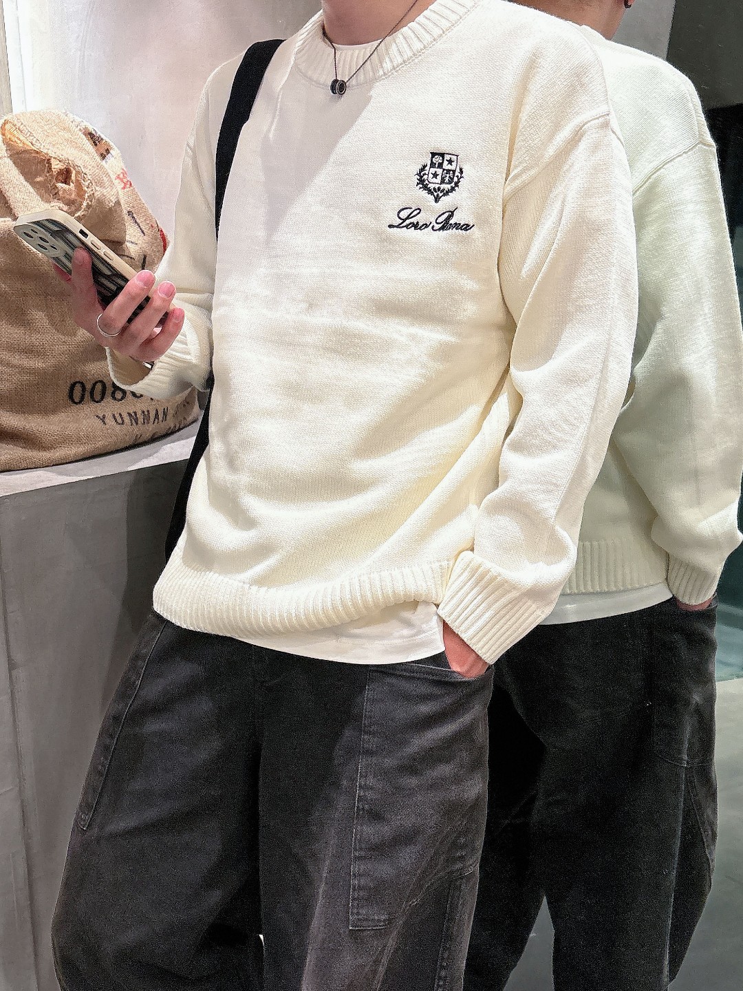 lP🆕💥独家专供新品时尚休闲毛衣 进口原版科技面料，柔软舒适，上身舒适透气，亲肤不扎人，独特混搭设计风格
