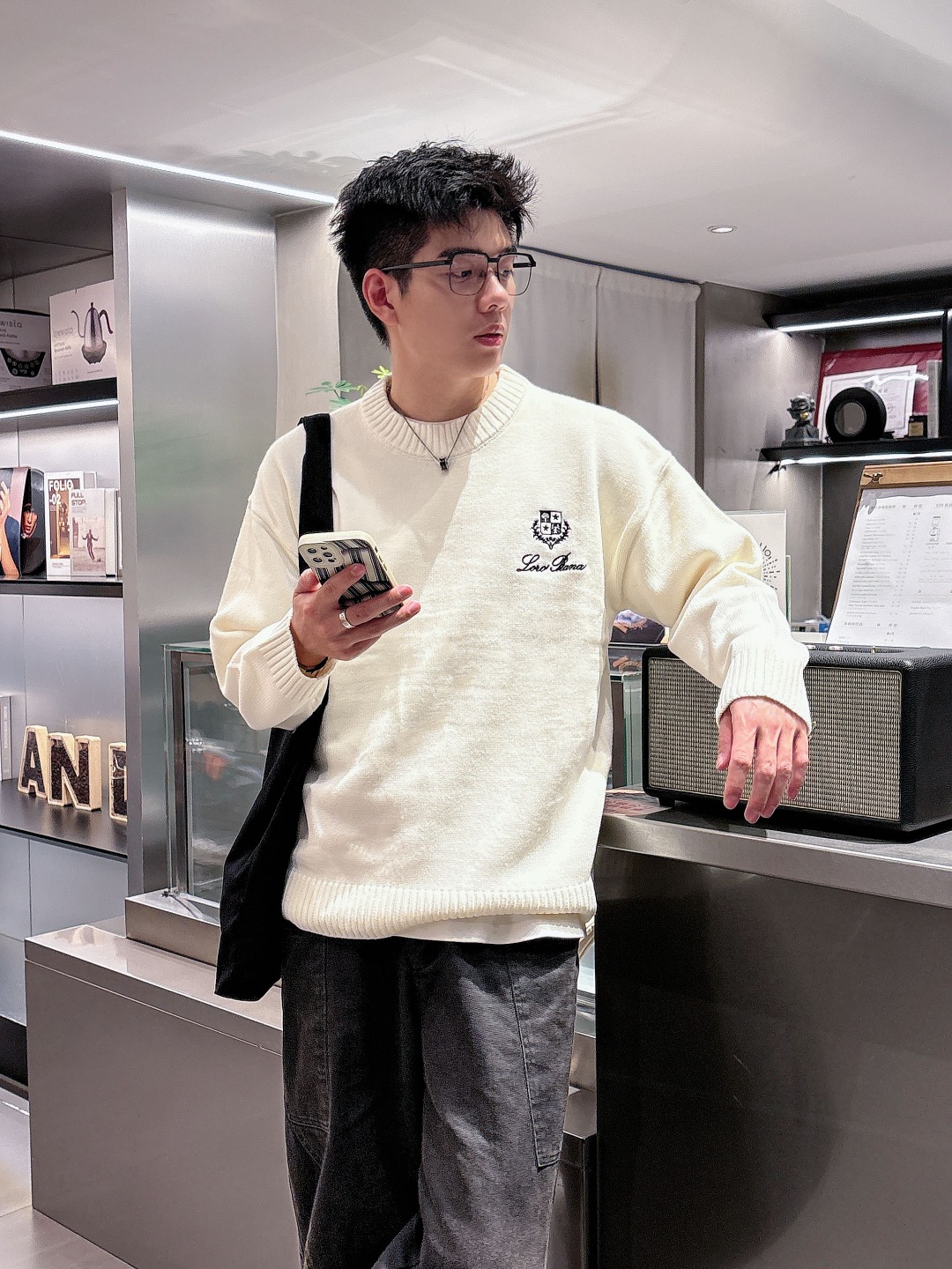 lP🆕💥独家专供新品时尚休闲毛衣 进口原版科技面料，柔软舒适，上身舒适透气，亲肤不扎人，独特混搭设计风格