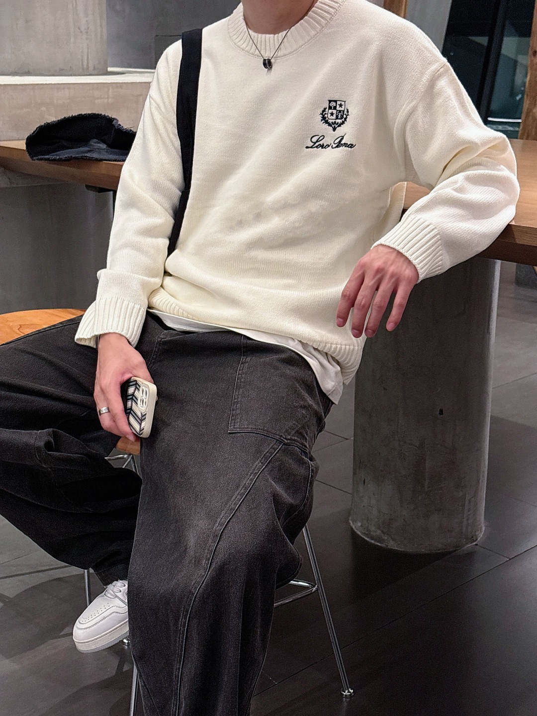 lP🆕💥独家专供新品时尚休闲毛衣 进口原版科技面料，柔软舒适，上身舒适透气，亲肤不扎人，独特混搭设计风格