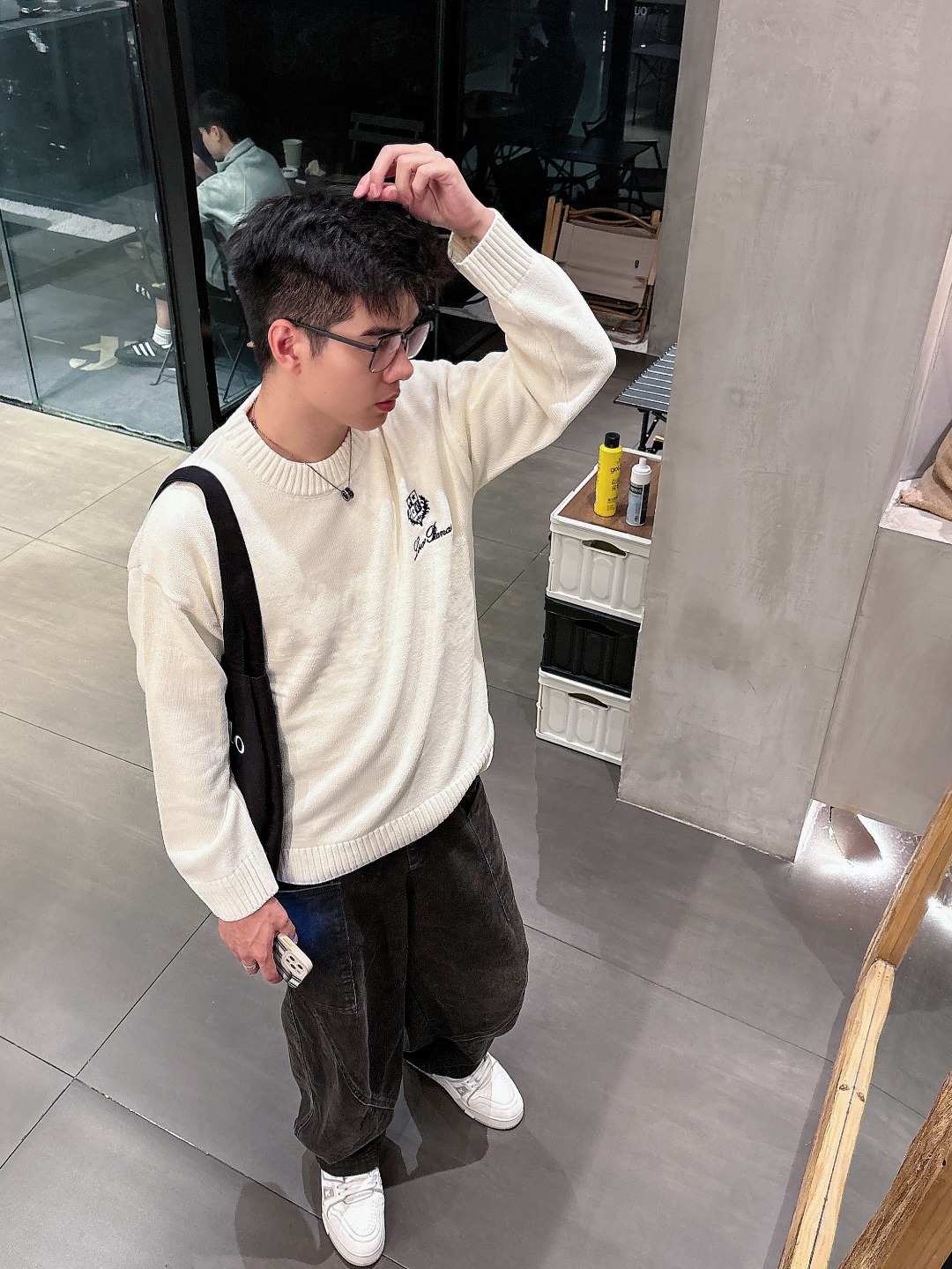 lP🆕💥独家专供新品时尚休闲毛衣 进口原版科技面料，柔软舒适，上身舒适透气，亲肤不扎人，独特混搭设计风格