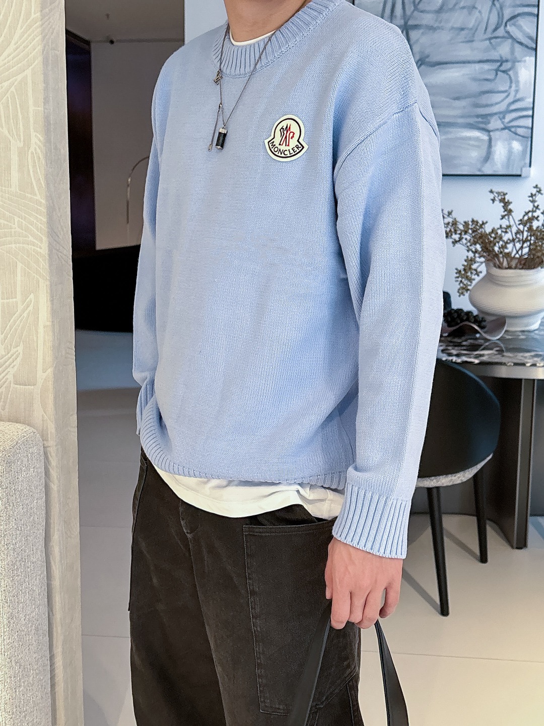 蒙口 💥独家专供新品时尚休闲毛衣 进口原版科技面料，柔软舒适，上身舒适透气，亲肤不扎人，独特混搭设计风格