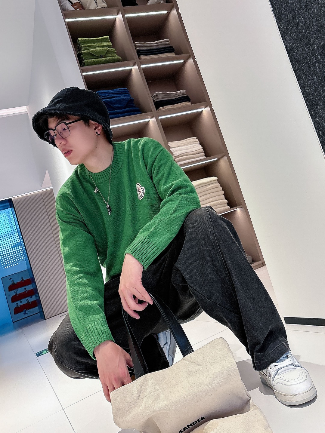 蒙口 💥独家专供新品时尚休闲毛衣 进口原版科技面料，柔软舒适，上身舒适透气，亲肤不扎人，独特混搭设计风格