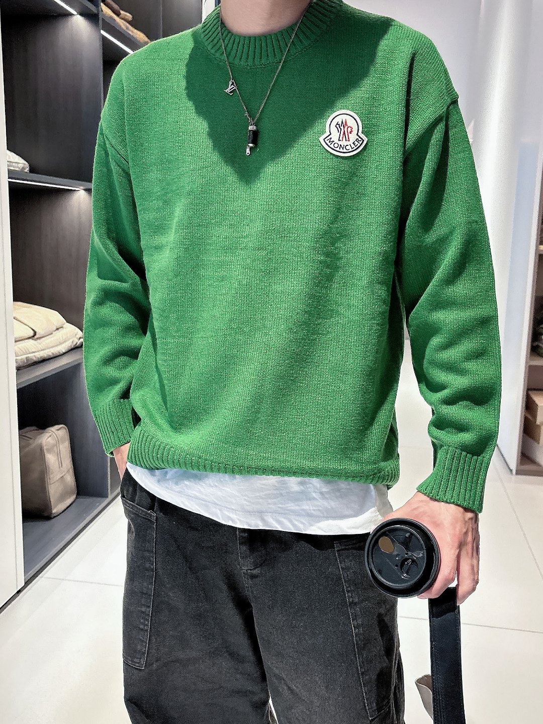 蒙口 💥独家专供新品时尚休闲毛衣 进口原版科技面料，柔软舒适，上身舒适透气，亲肤不扎人，独特混搭设计风格