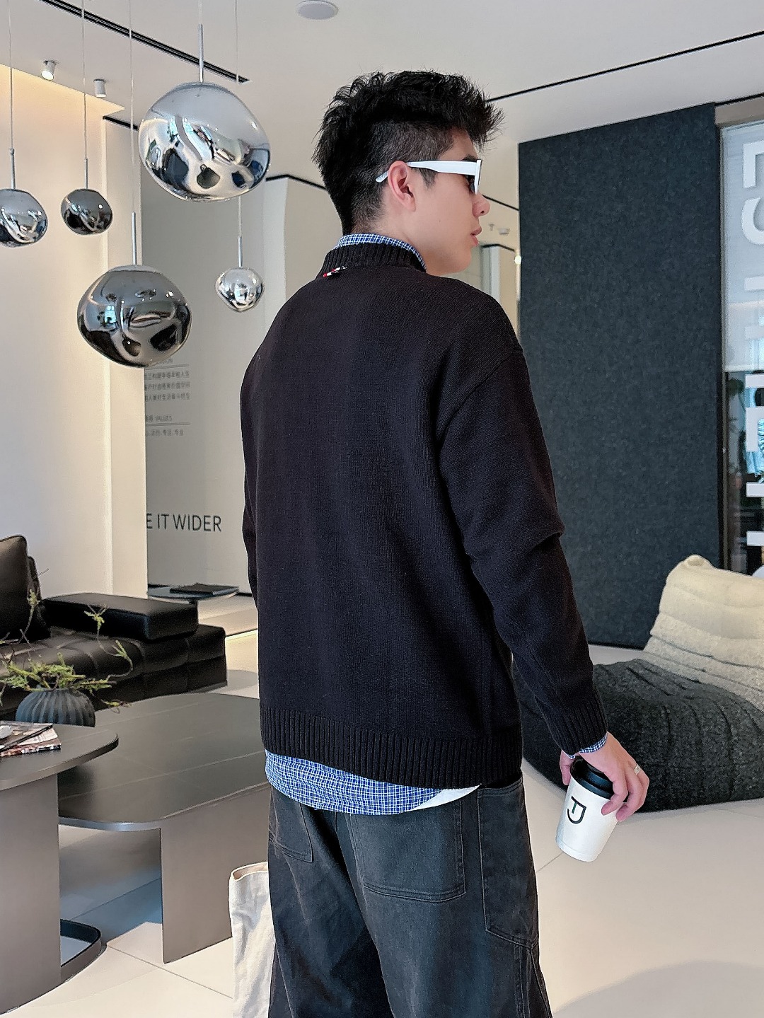 蒙口 💥独家专供新品时尚休闲毛衣 进口原版科技面料，柔软舒适，上身舒适透气，亲肤不扎人，独特混搭设计风格