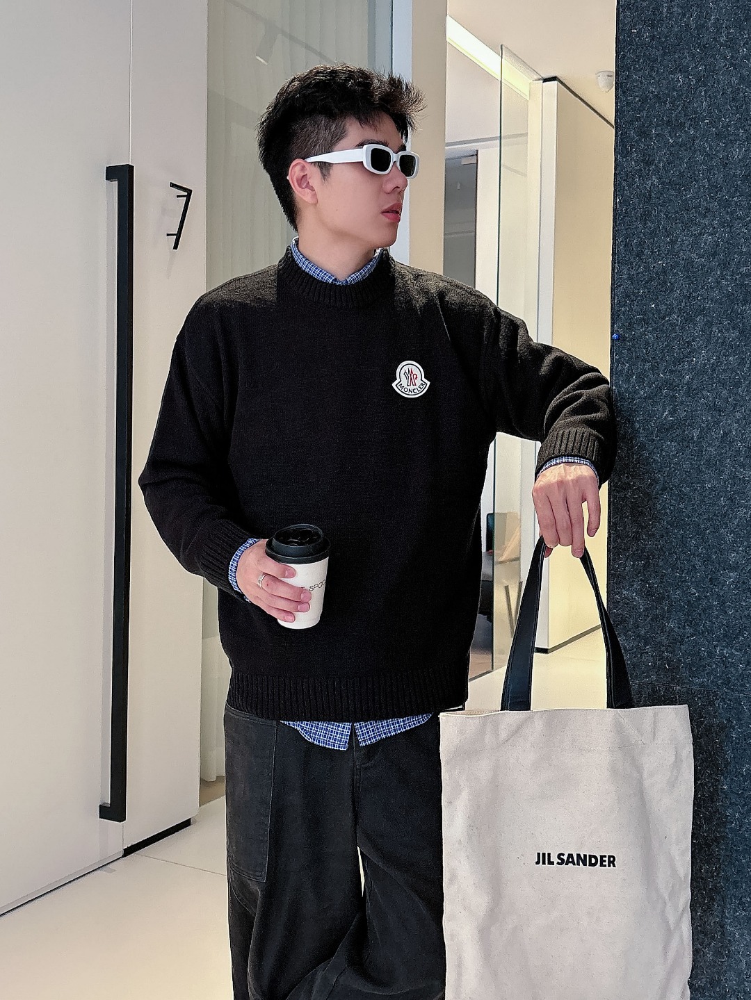 蒙口 💥独家专供新品时尚休闲毛衣 进口原版科技面料，柔软舒适，上身舒适透气，亲肤不扎人，独特混搭设计风格