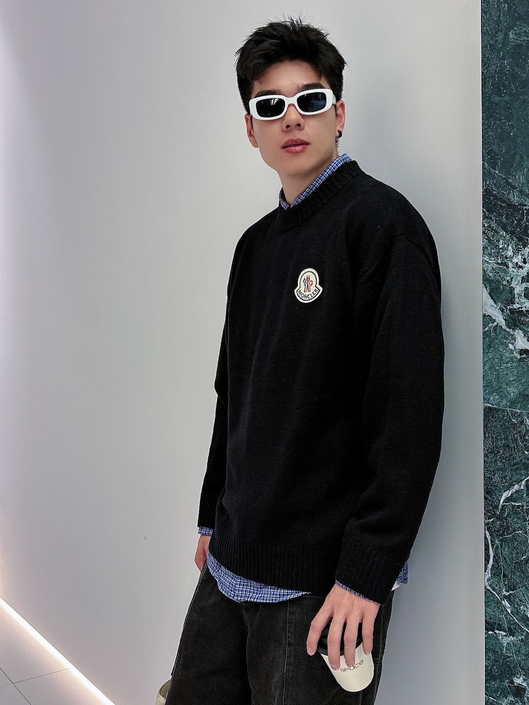 蒙口 💥独家专供新品时尚休闲毛衣 进口原版科技面料，柔软舒适，上身舒适透气，亲肤不扎人，独特混搭设计风格