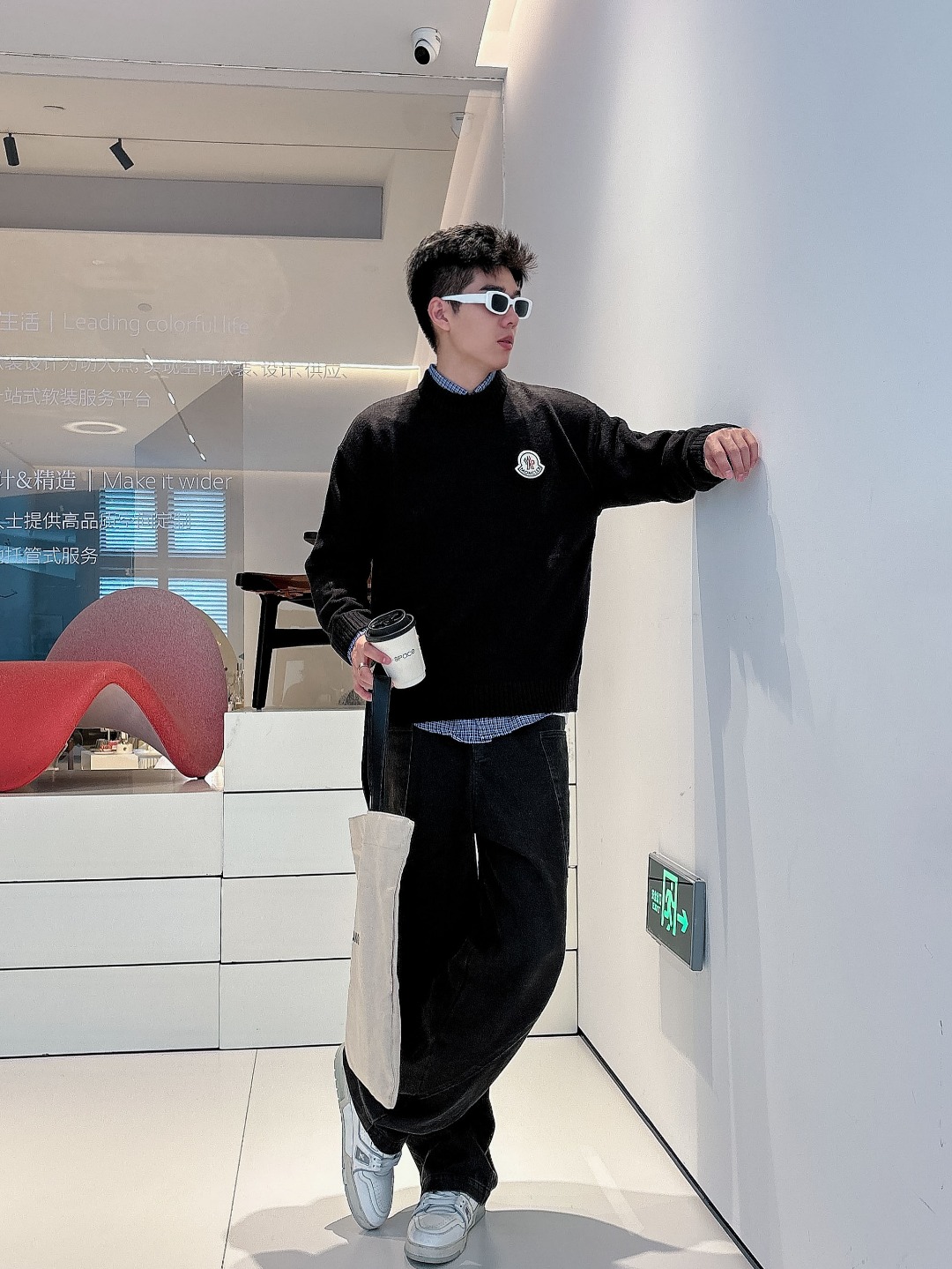 蒙口 💥独家专供新品时尚休闲毛衣 进口原版科技面料，柔软舒适，上身舒适透气，亲肤不扎人，独特混搭设计风格