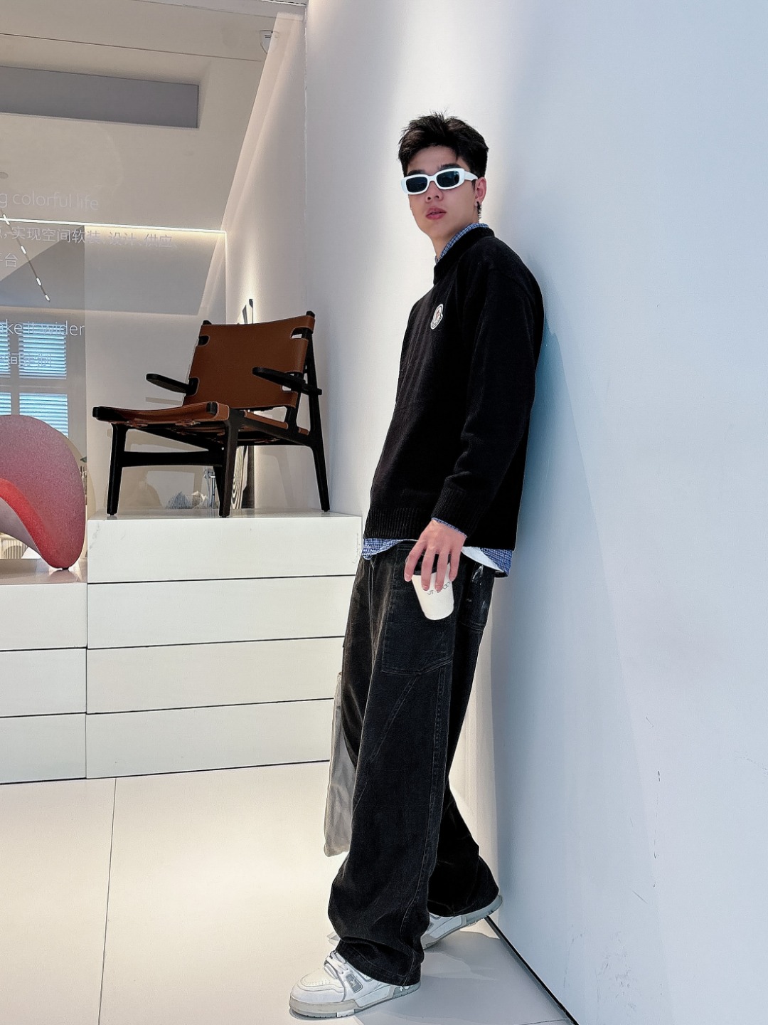 蒙口 💥独家专供新品时尚休闲毛衣 进口原版科技面料，柔软舒适，上身舒适透气，亲肤不扎人，独特混搭设计风格