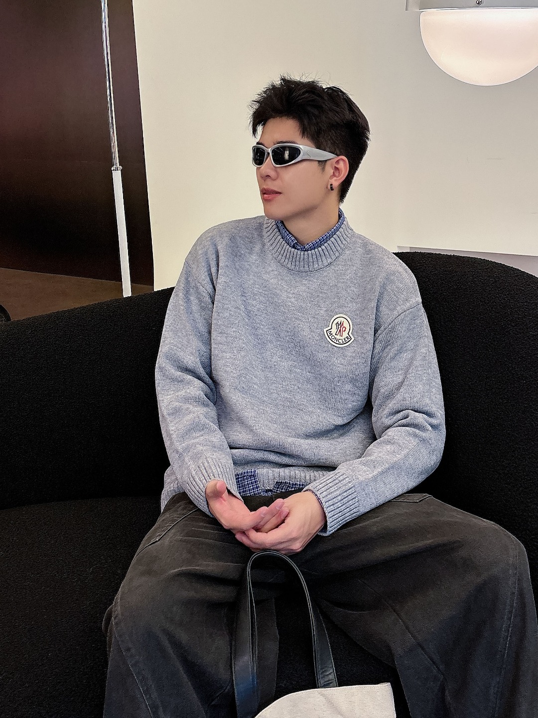 蒙口 💥独家专供新品时尚休闲毛衣 进口原版科技面料，柔软舒适，上身舒适透气，亲肤不扎人，独特混搭设计风格