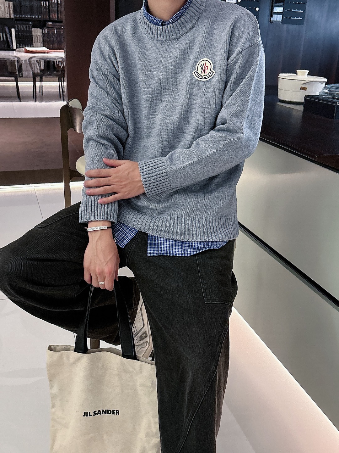 蒙口 💥独家专供新品时尚休闲毛衣 进口原版科技面料，柔软舒适，上身舒适透气，亲肤不扎人，独特混搭设计风格