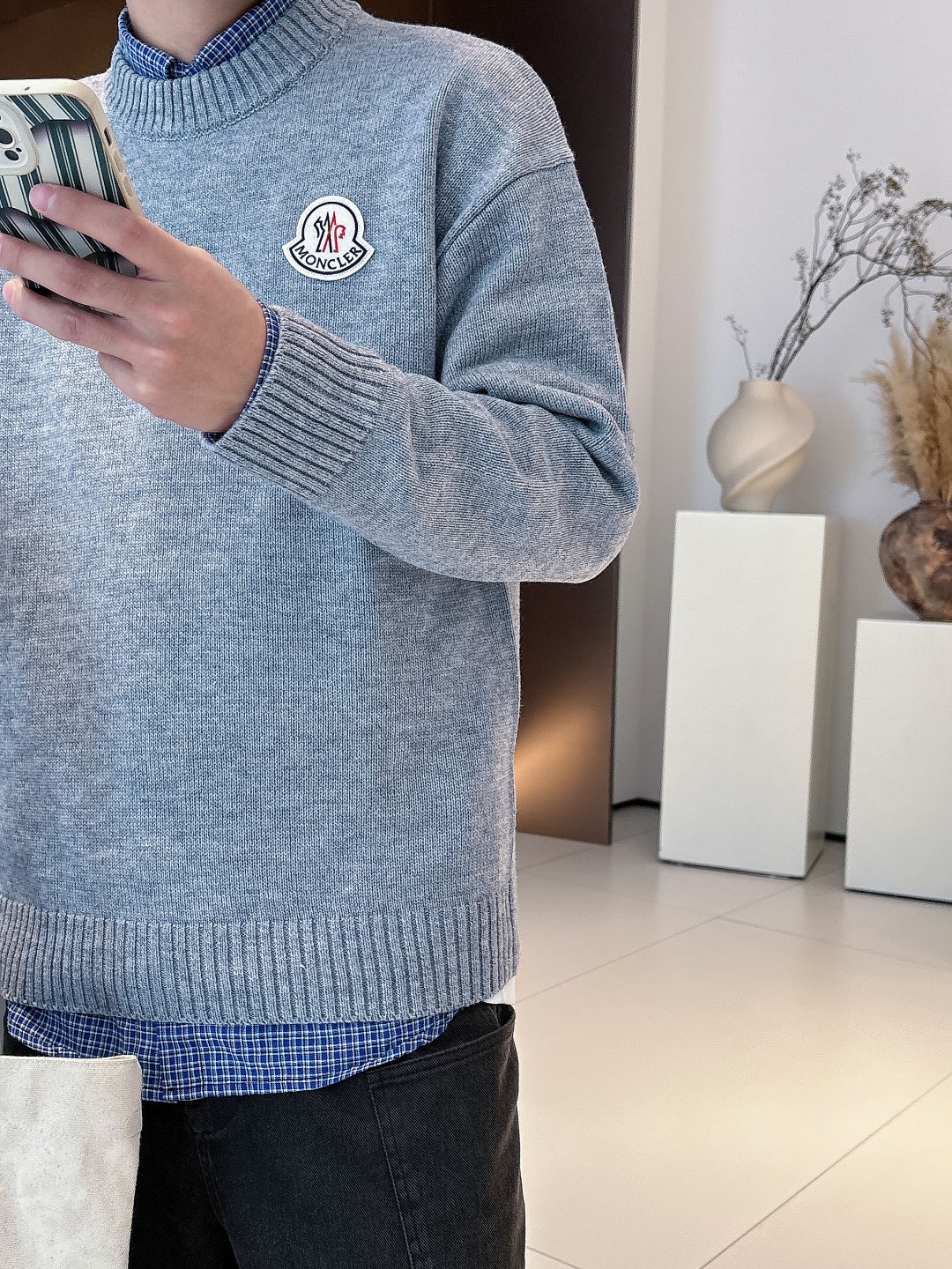 蒙口 💥独家专供新品时尚休闲毛衣 进口原版科技面料，柔软舒适，上身舒适透气，亲肤不扎人，独特混搭设计风格