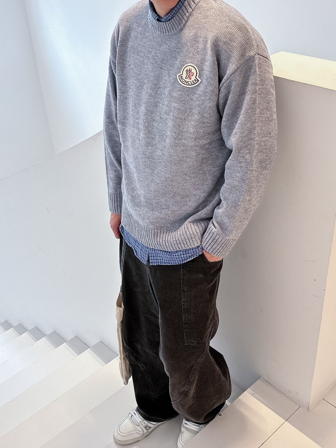 蒙口 💥独家专供新品时尚休闲毛衣 进口原版科技面料，柔软舒适，上身舒适透气，亲肤不扎人，独特混搭设计风格