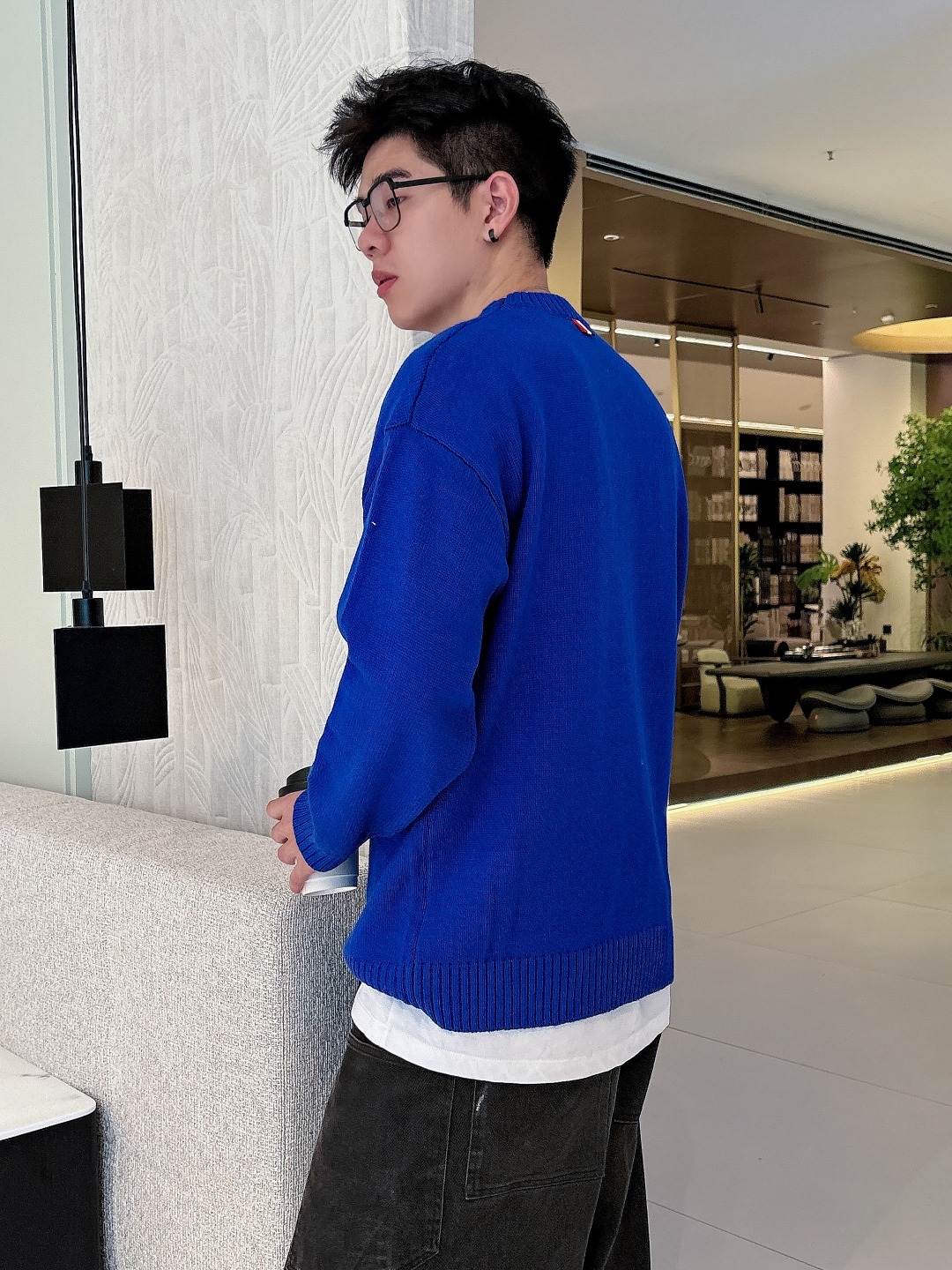 蒙口 💥独家专供新品时尚休闲毛衣 进口原版科技面料，柔软舒适，上身舒适透气，亲肤不扎人，独特混搭设计风格