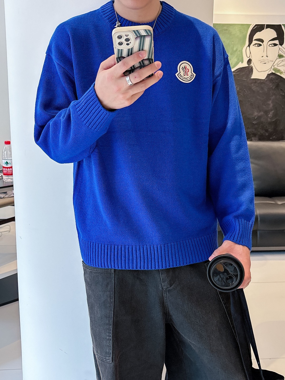 蒙口 💥独家专供新品时尚休闲毛衣 进口原版科技面料，柔软舒适，上身舒适透气，亲肤不扎人，独特混搭设计风格