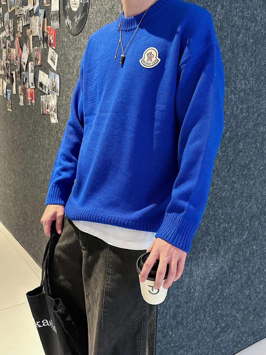 蒙口 💥独家专供新品时尚休闲毛衣 进口原版科技面料，柔软舒适，上身舒适透气，亲肤不扎人，独特混搭设计风格