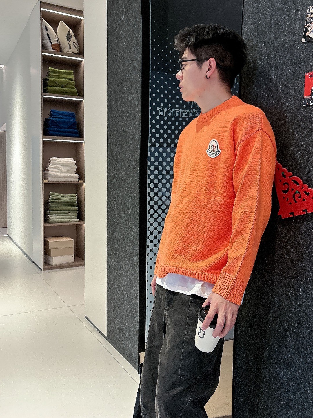 蒙口 💥独家专供新品时尚休闲毛衣 进口原版科技面料，柔软舒适，上身舒适透气，亲肤不扎人，独特混搭设计风格