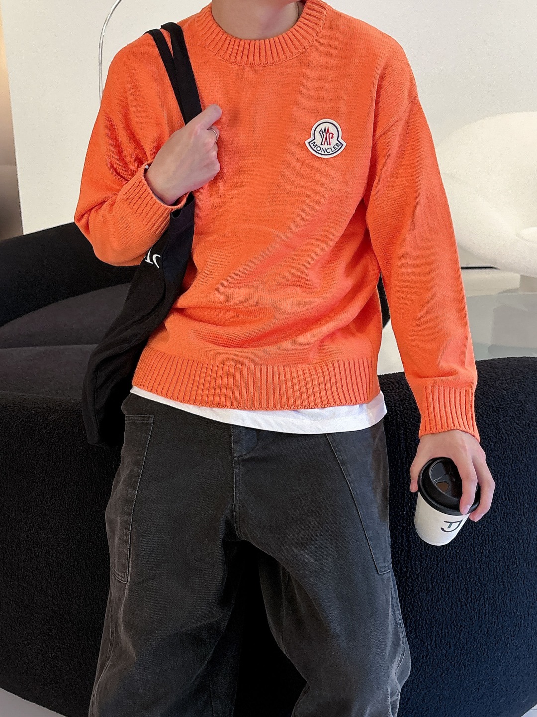 蒙口 💥独家专供新品时尚休闲毛衣 进口原版科技面料，柔软舒适，上身舒适透气，亲肤不扎人，独特混搭设计风格